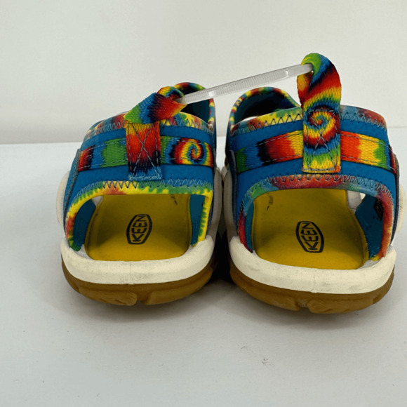 KEEN Knotch Creek Blue Tiedye Hook N Loop Sandals 1025650 Big Kids Size 5 - Picture 8 of 11